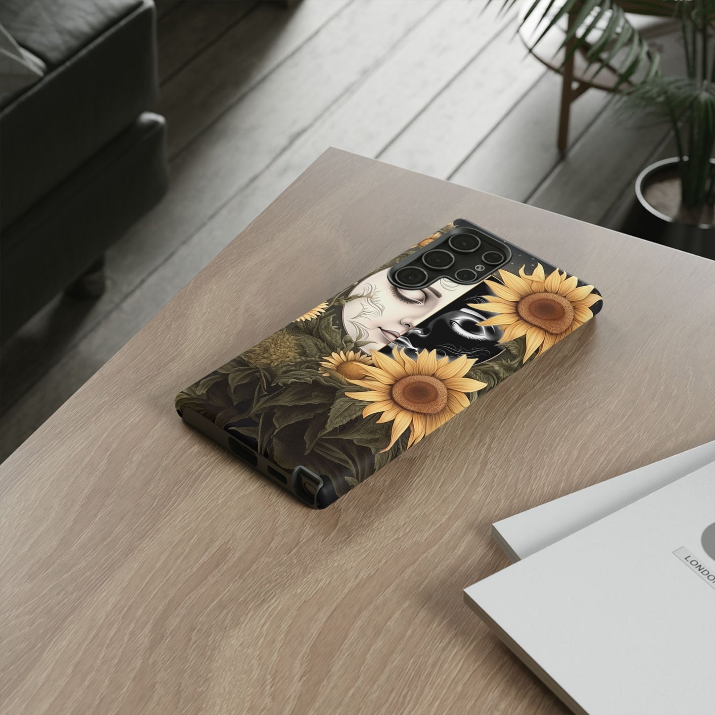 Sunflower Moon and Stars Samsung Galaxy Case – Ethereal Art Design