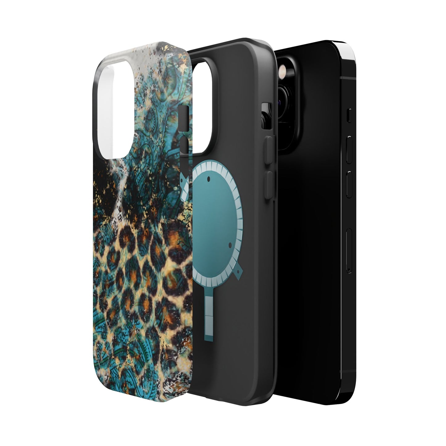 Turquoise Paisley Cowhide Leopard - MagSafe iPhone Series Case