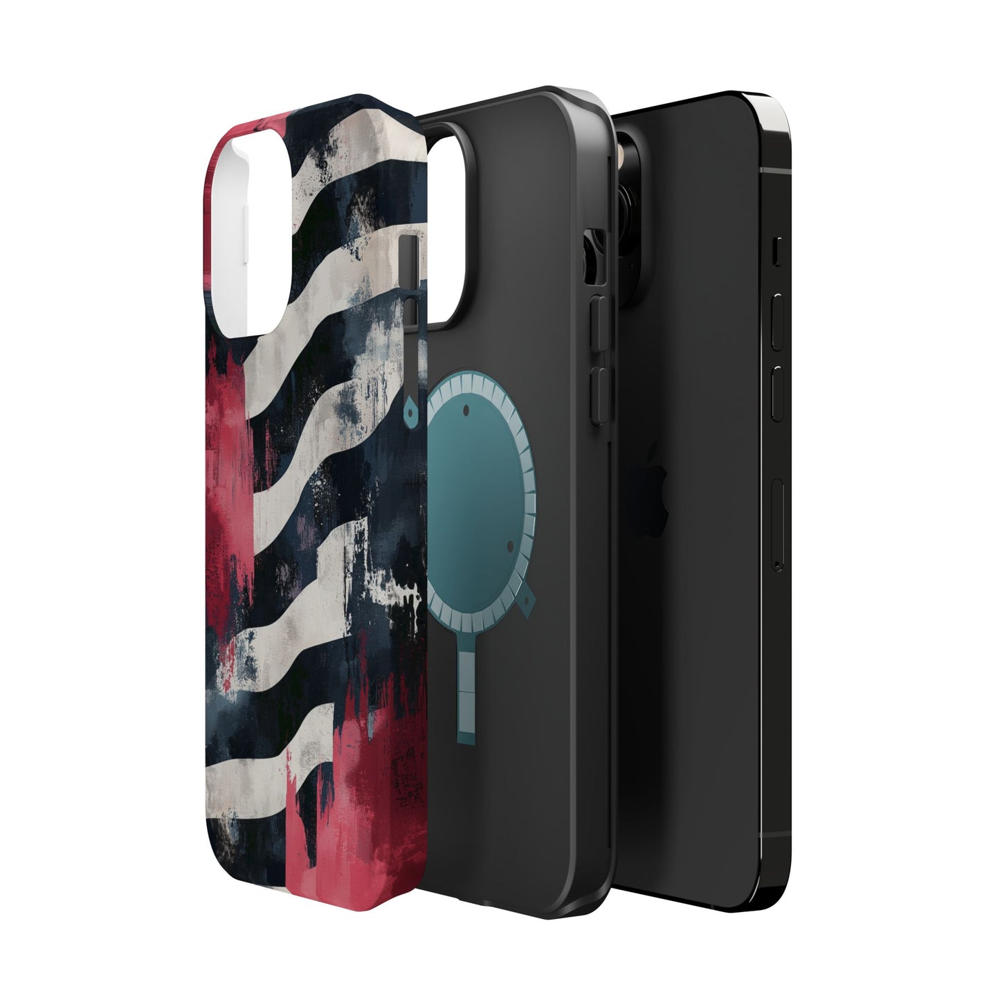 MagSafe iPhone Case: Blood Zebra – Bold Red & Black Pattern