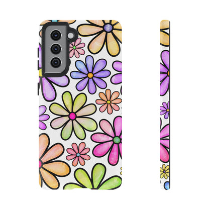 Pastel Daisy Dream Samsung Galaxy Case – Slim Profile, Glossy Finish