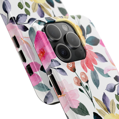 Blossoming Beauty – iPhone Series Case with Vibrant Watercolor Flowers