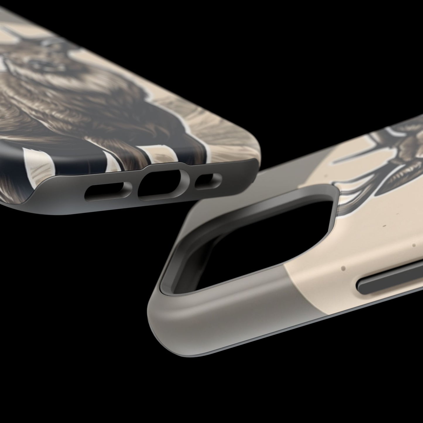 Monochrome Majesty – Regal Stag MagSafe iPhone Cases