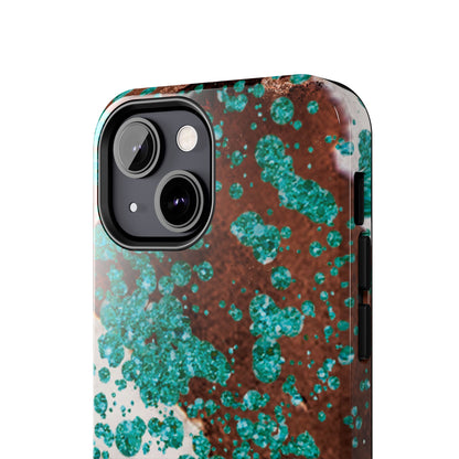 Teal Glitter Cowhide - iPhone Series Case