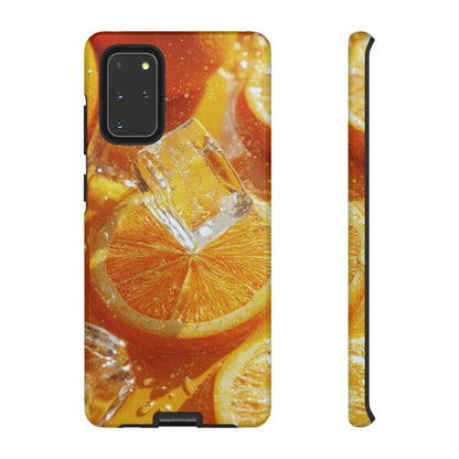 Citrus Orange Splash Samsung Galaxy Case – Dual-Layer Tough Protection, Vibrant Summer Design