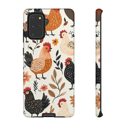 Samsung Galaxy Case: Cluckin' Vintage – Chickens & Leaves