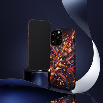 Vibrant Geometric Case | Futuristic Cosmic Art