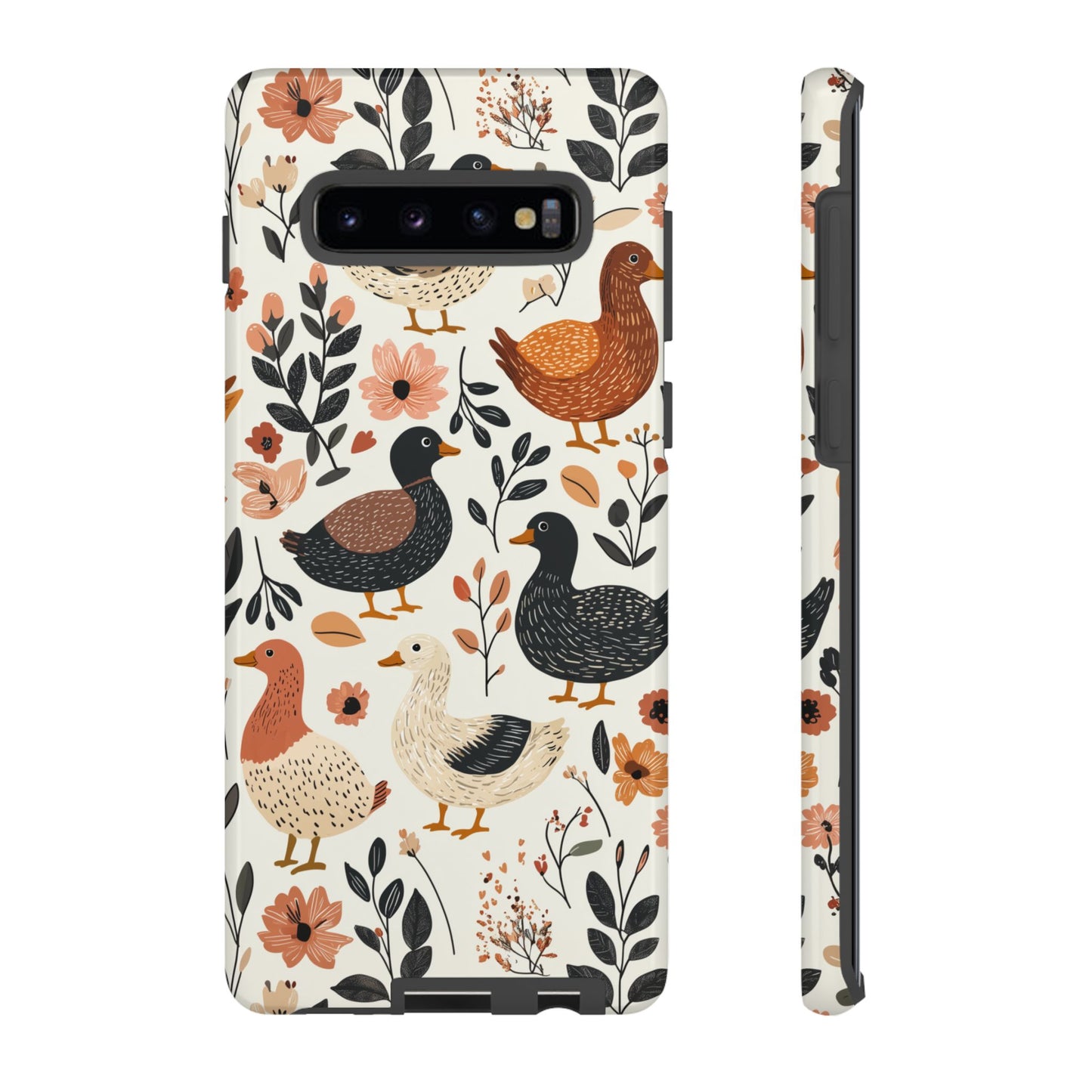 Vintage Duck Case – Floral & Leaf Design