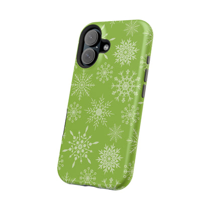 Green Snowflake Pattern – MagSafe iPhone Series Case