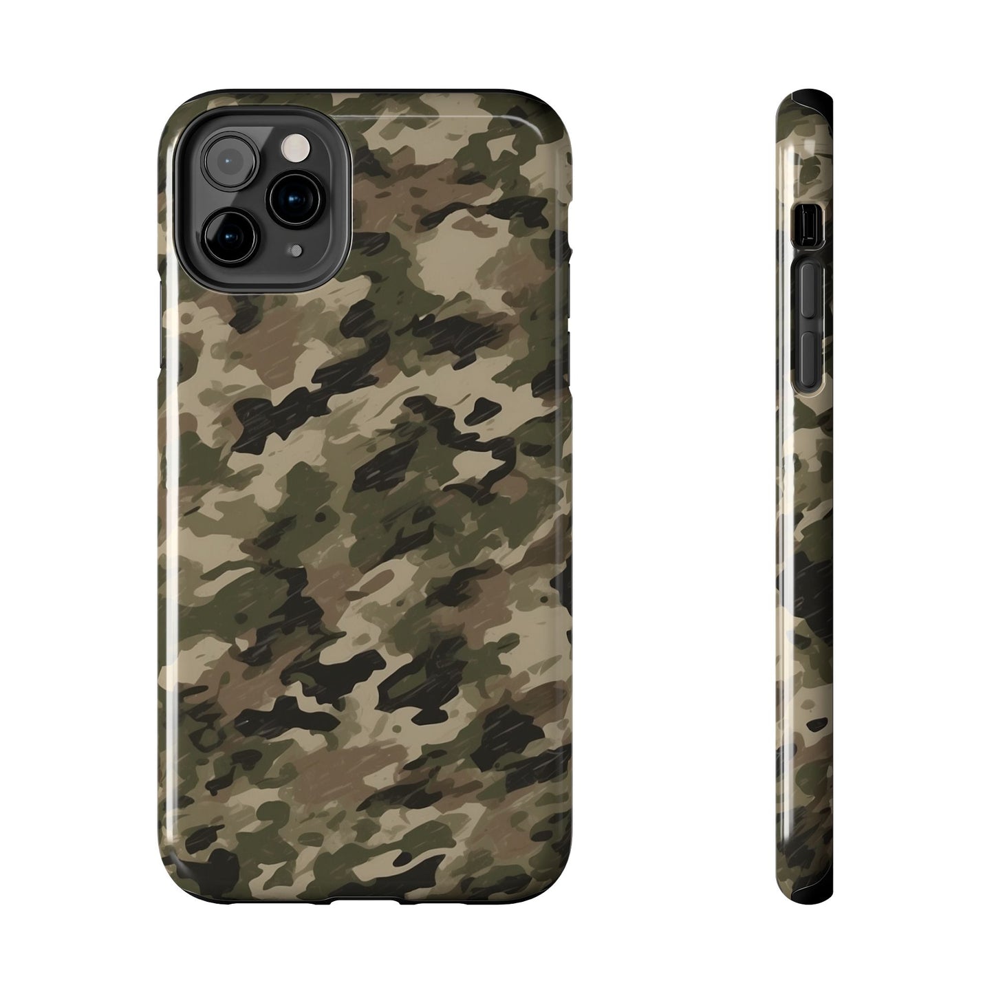 Classic Light Brown Camouflage – Durable iPhone Case with Timeless Design