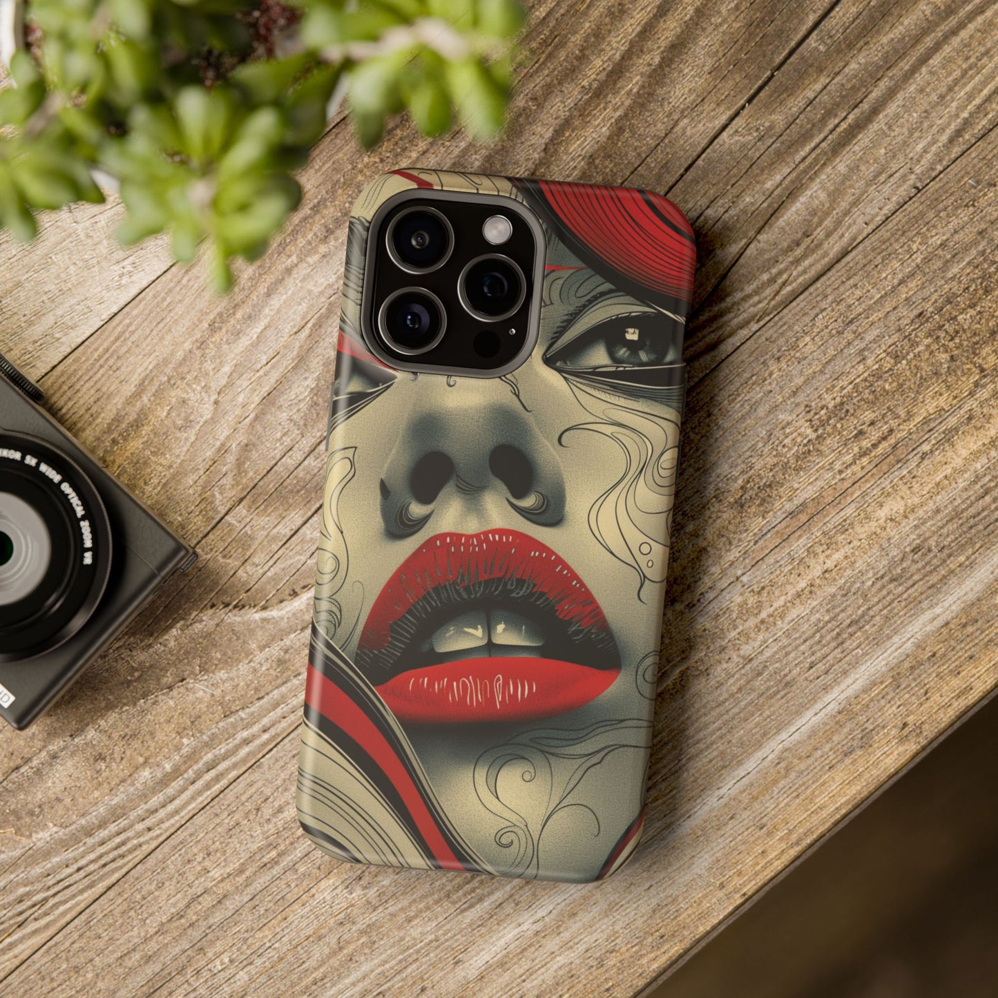 Bold Beauty Red Lips iPhone Case