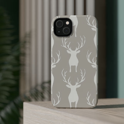 Minimalist Deer Silhouette MagSafe Pattern – iPhone Series Case