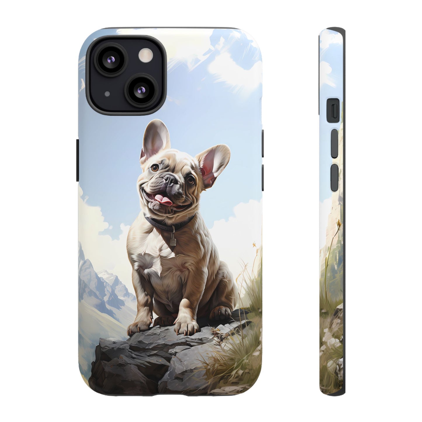 Frenchie iPhone Samsung Galaxy Phone Case! French Bull Dog Standing Proudly. Extremely Tough & Durable With Dual Layer Protection.