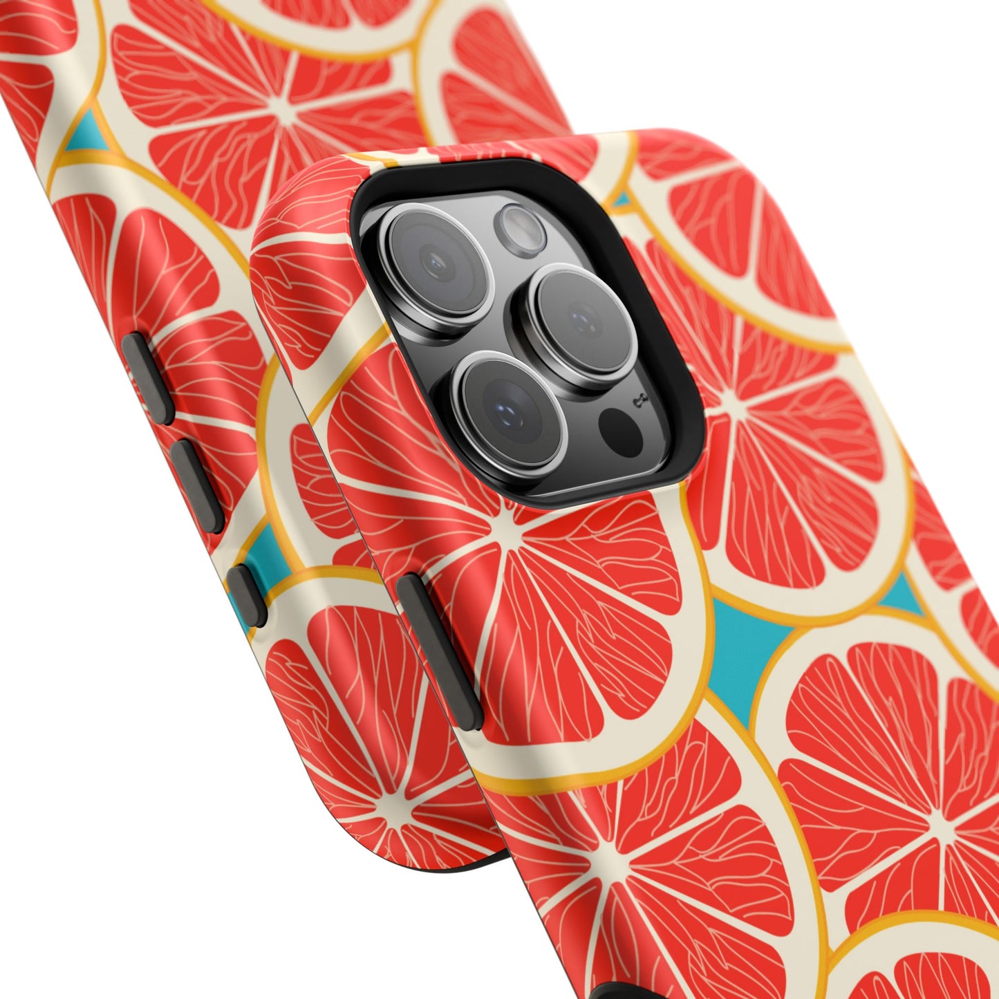 Ruby Grapefruit Pop Tough MagSafe iPhone Case – Vibrant Citrus Design, Shock-Resistant Protection