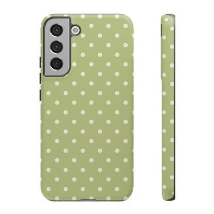 Sage Green Polka Dots – Samsung Galaxy Case