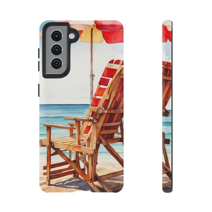 Beach Bliss Samsung Galaxy Case – Relaxing Seaside Chair and Umbrella Design