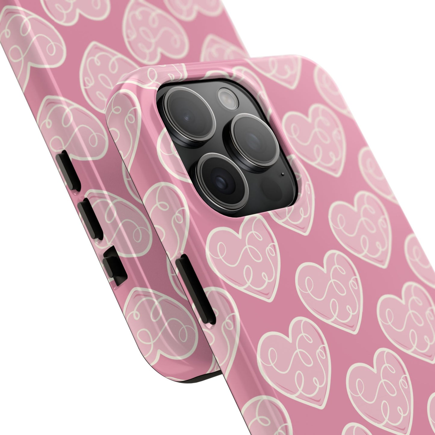 Soft Pink Hearts – iPhone Case