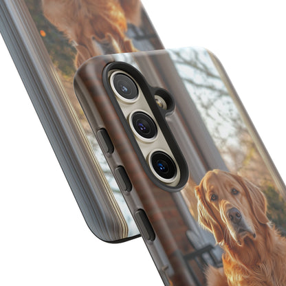 Golden Retriever on Porch - Samsung Galaxy Series Case