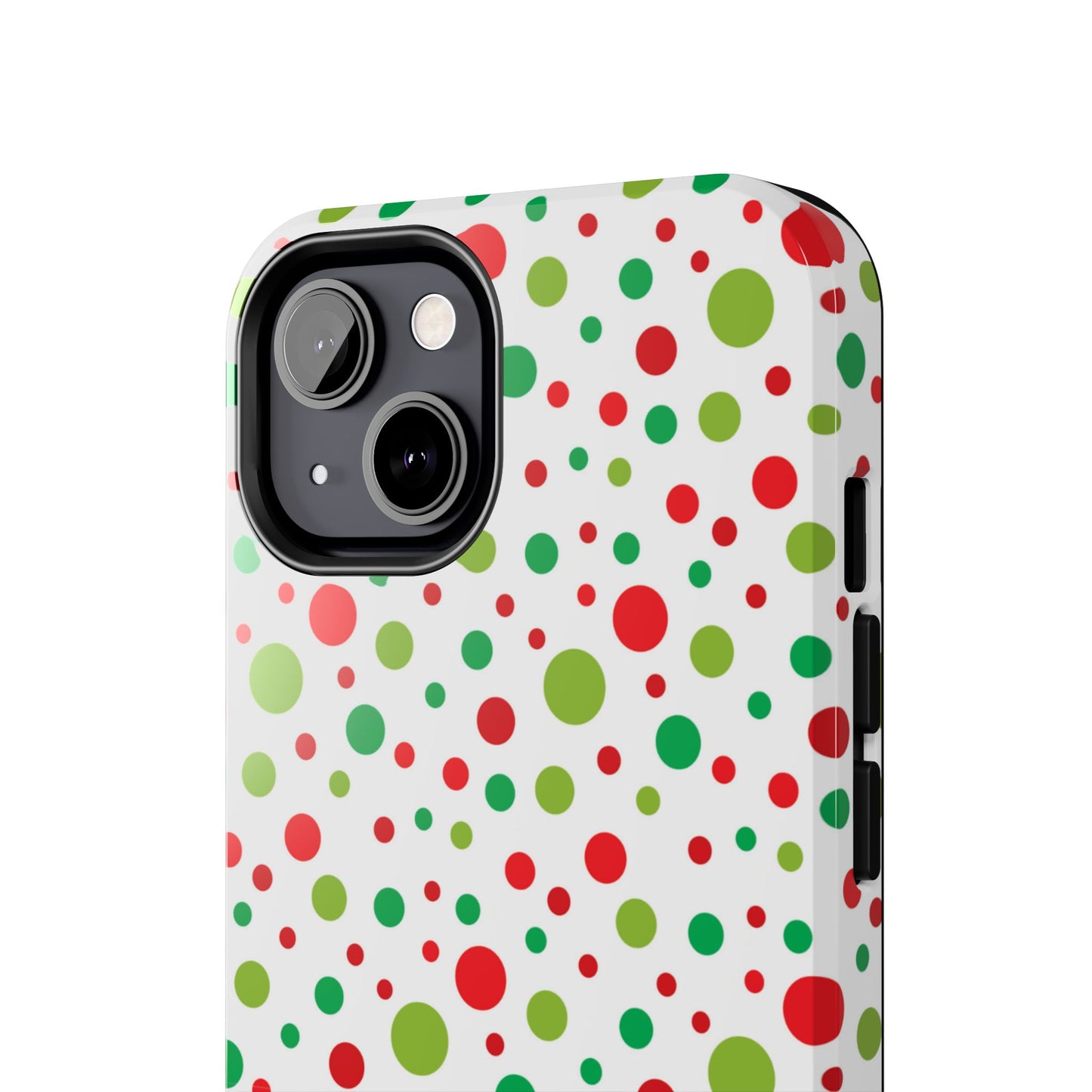 Red & Green Christmas Polka Dots – iPhone Case