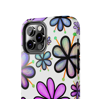 Whimsical Lavender Floral iPhone Case – Ultra-Slim, High-Gloss Finish