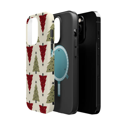 Retro Christmas Trees Pattern - MagSafe iPhone Series Case