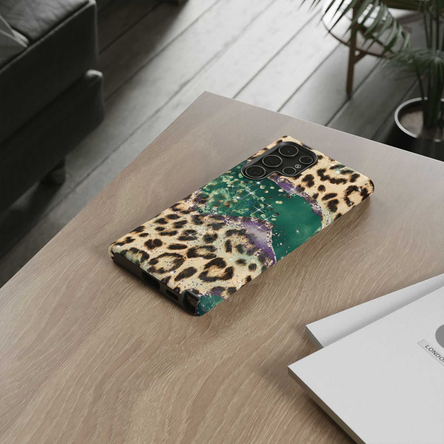 Emerald Glitter Leopard Print - iPhone Series Case