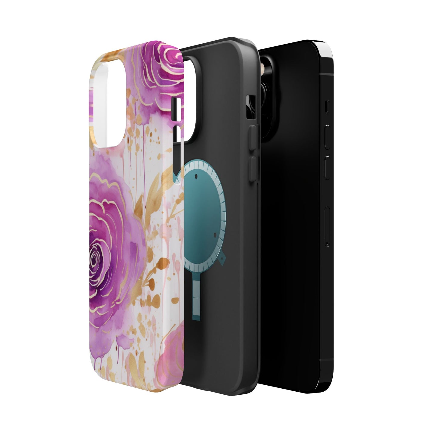 Radiant Purple & Gold Floral - MagSafe iPhone Series Case