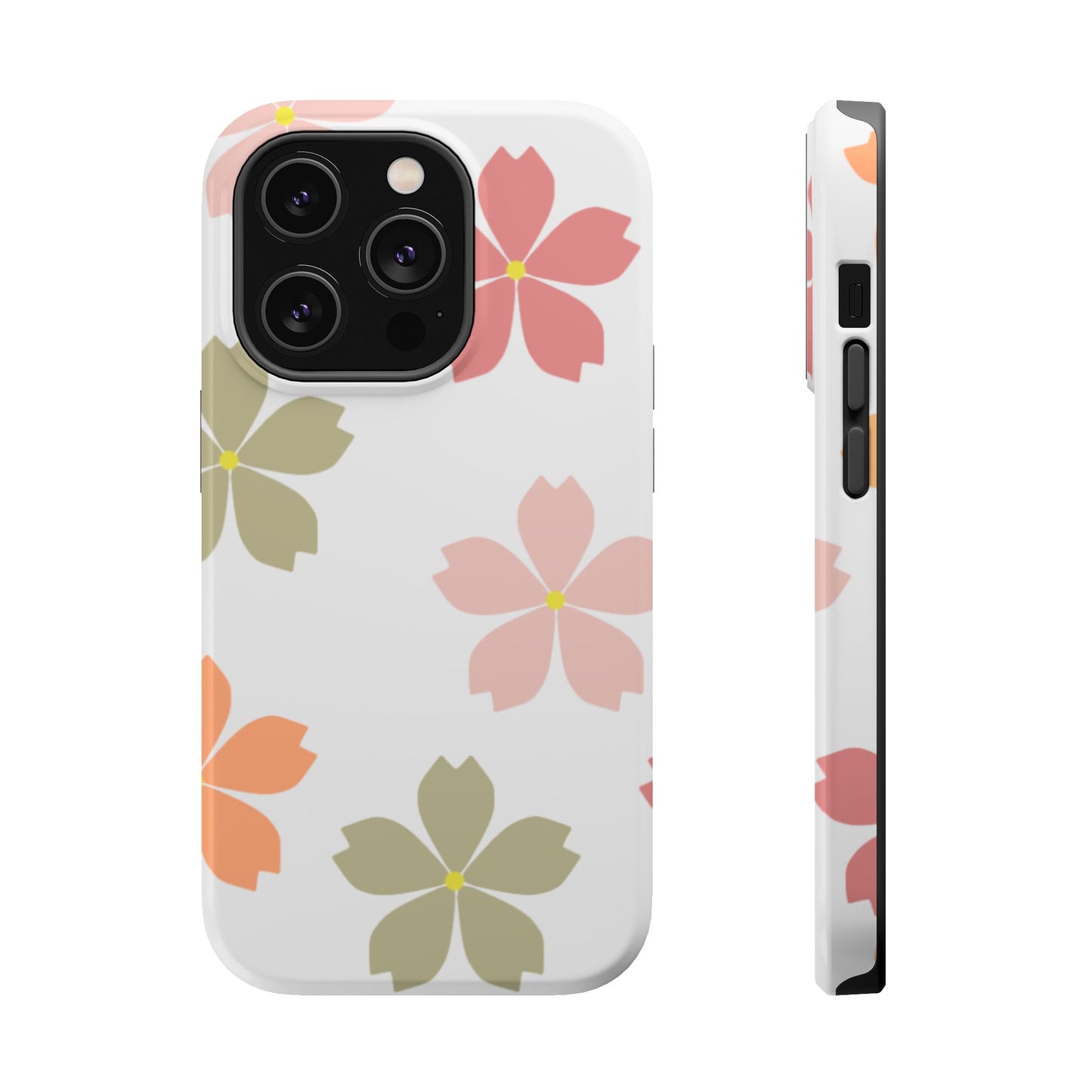 Pastel Sakura Blossom Tough MagSafe iPhone Case – Durable Design with Soft Matte Finish