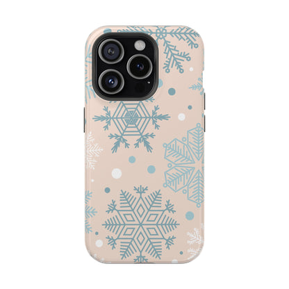 Winter Snowflakes MagSafe iPhone Case – Shockproof, Smooth Matte Finish, Dual-Layer Protection