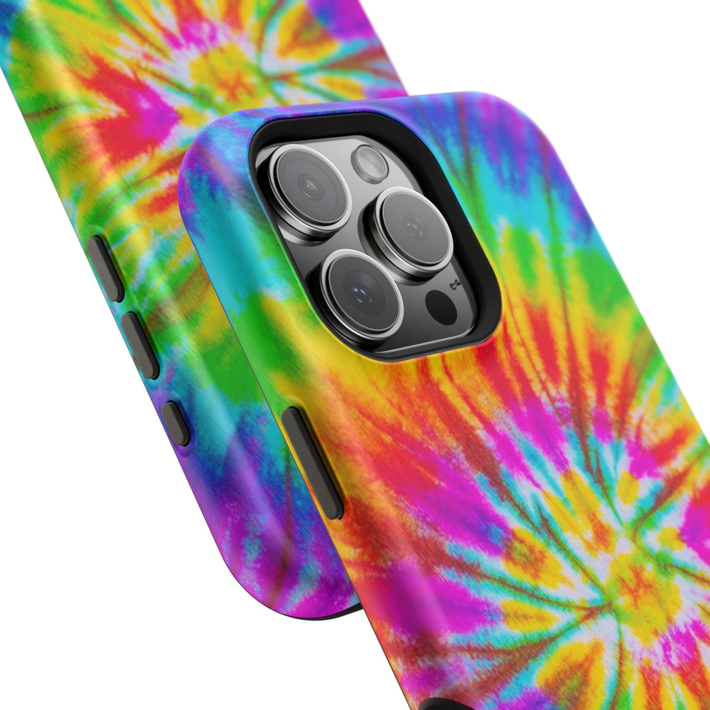 Rainbow Spiral Tie-Dye MagSafe Case – Vibrant Colors & Functionality