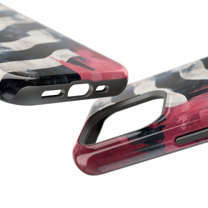 MagSafe iPhone Case: Blood Zebra – Bold Red & Black Pattern