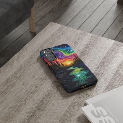 Celestial Nightscape Samsung Galaxy Case – Vibrant River and Starry Sky Design
