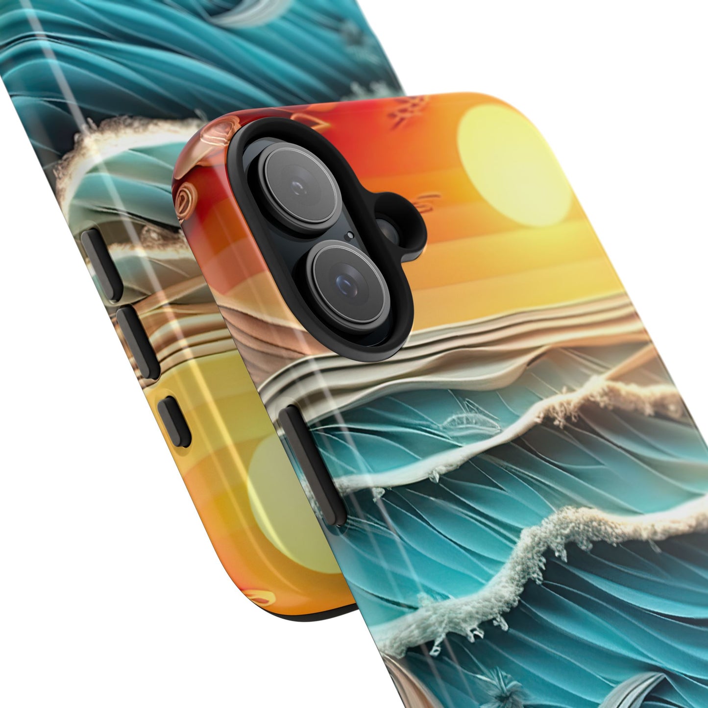 Tropical Sunset Paper Art Ocean – iPhone Series Case