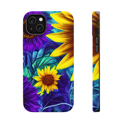 Purple & Gold Sunflower Dream - MagSafe iPhone Series Case