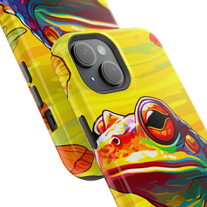 Vibrant Rainbow Frog Design – MagSafe iPhone Case