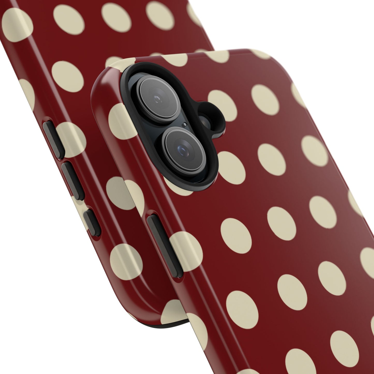 Classic Red & Cream Polka Dots - iPhone Case