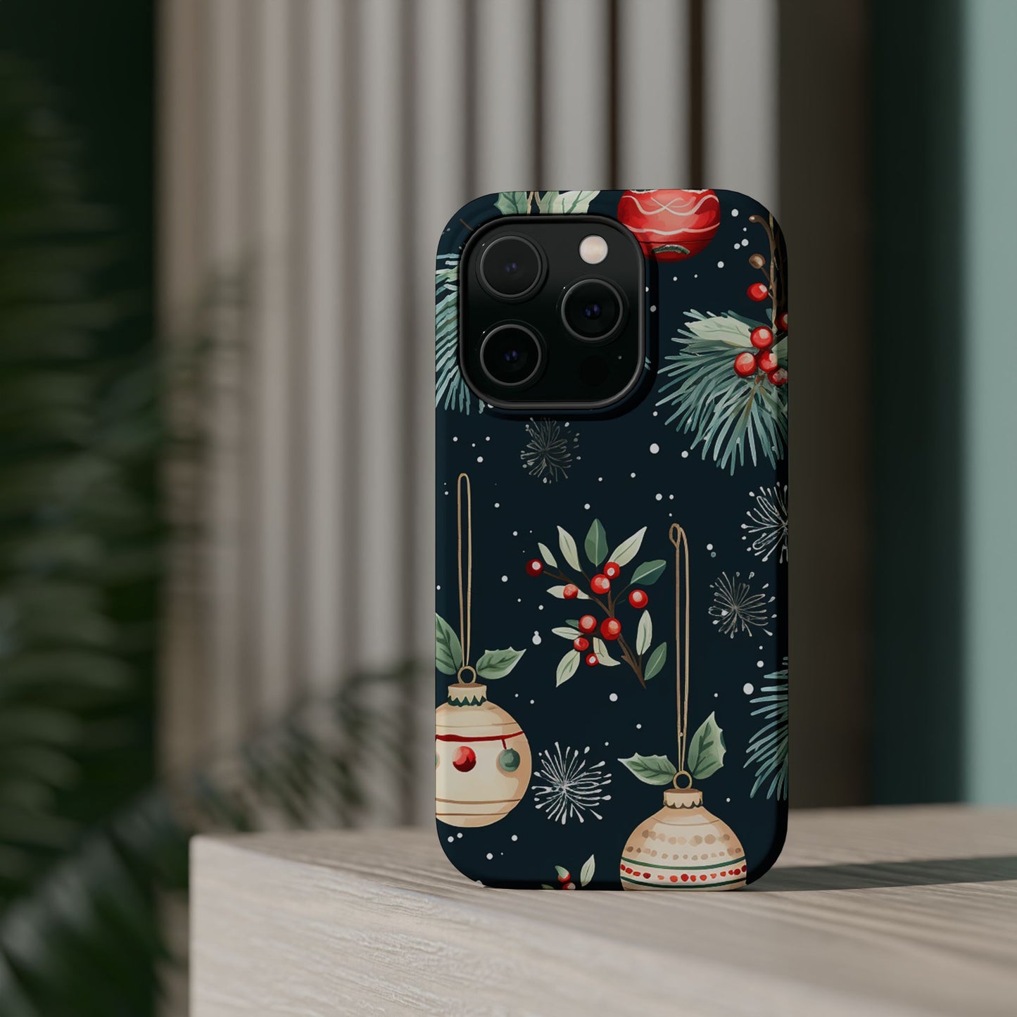 Elegant Christmas Ornaments and Pine - MagSafe iPhone Series Case