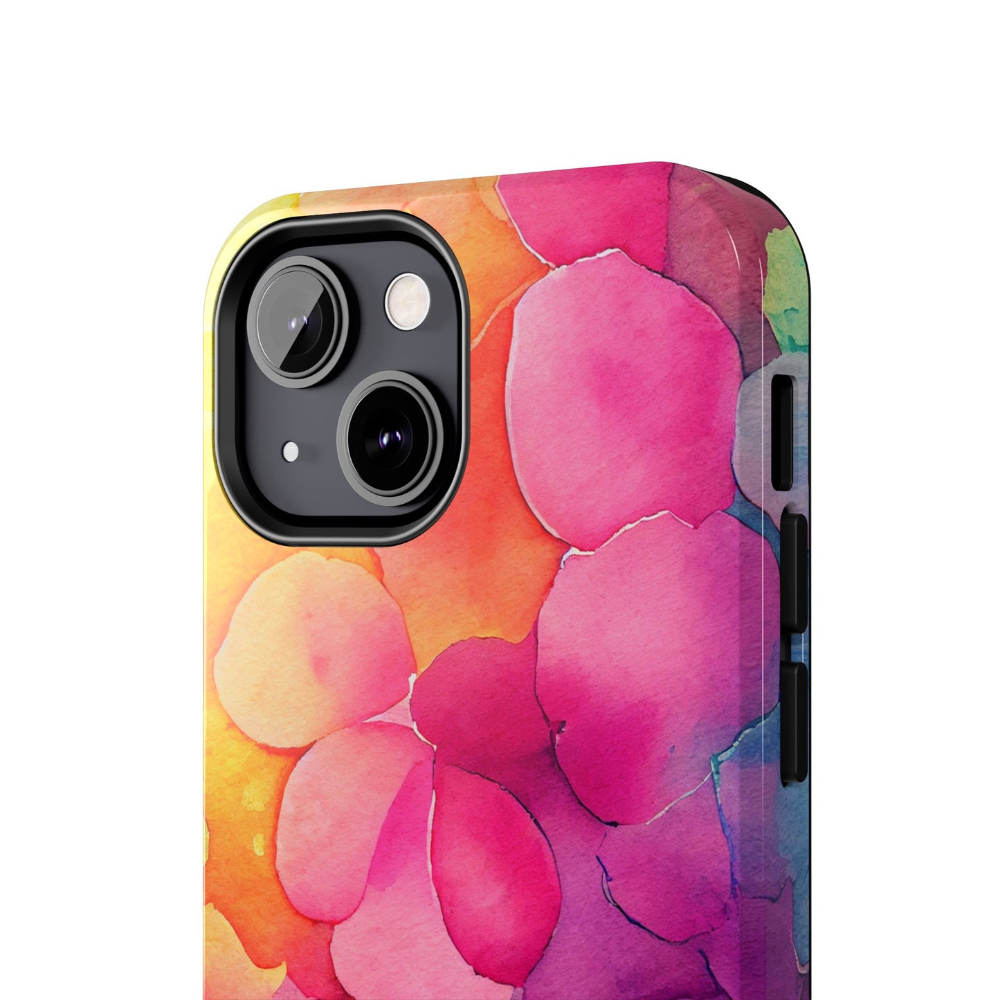 Sunset Petals Watercolor iPhone Case – Slim Design, Glossy Finish