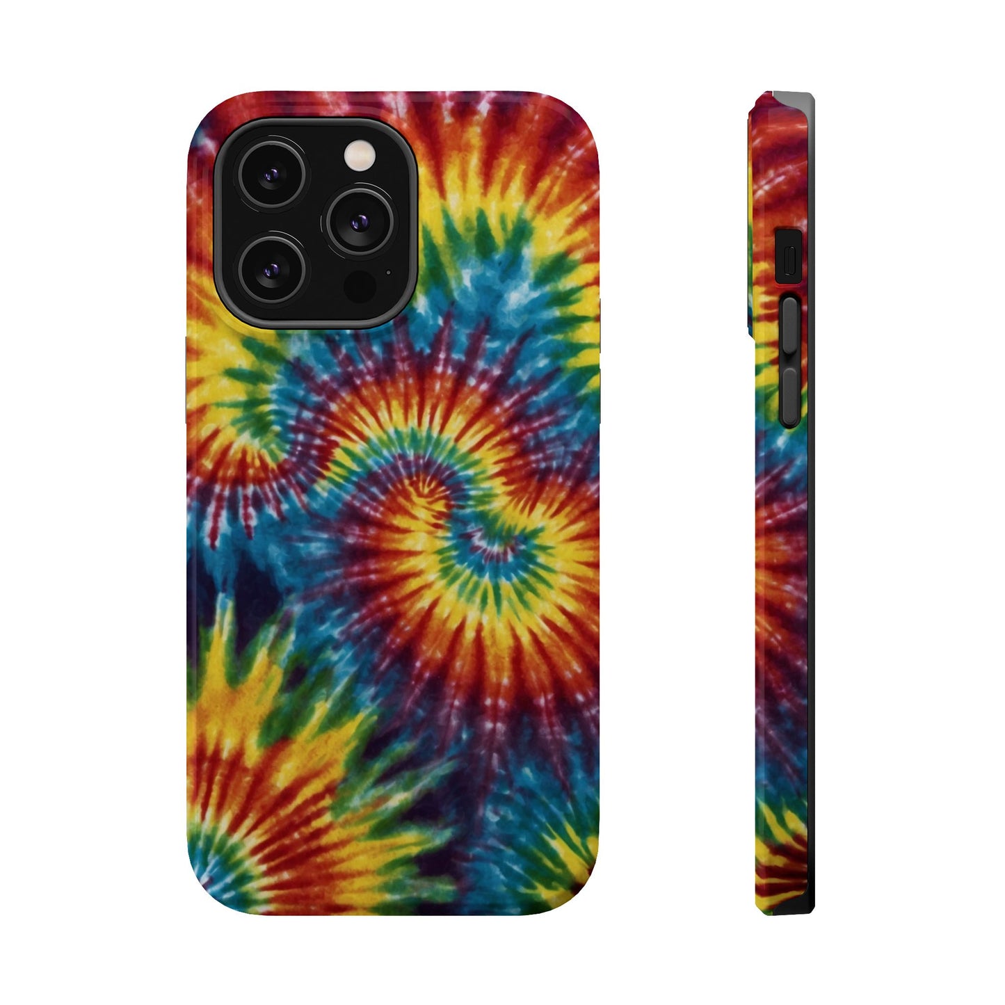 Retro Rainbow Tie-Dye MagSafe Case – Swirl Design