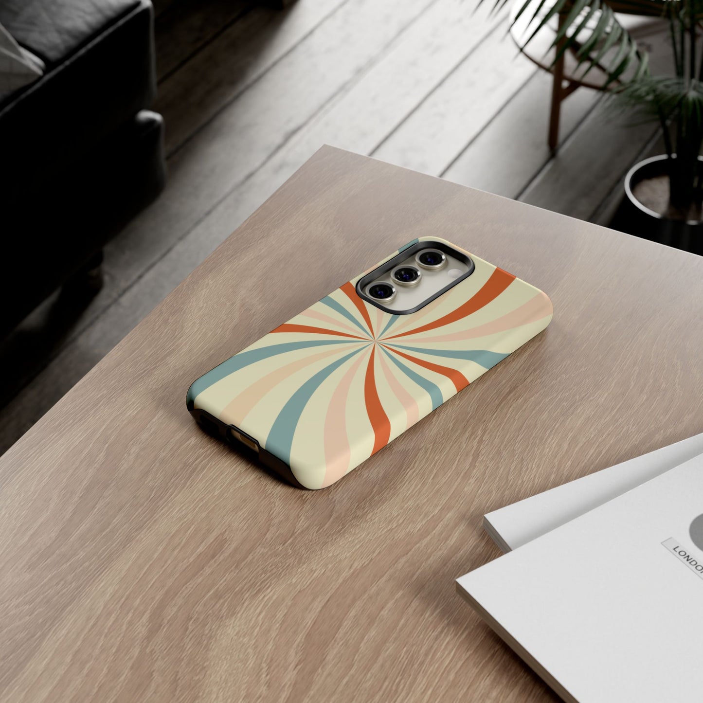 Retro Swirl Samsung Galaxy Case – Durable, Vintage-Inspired Design with Dual-Layer Protection