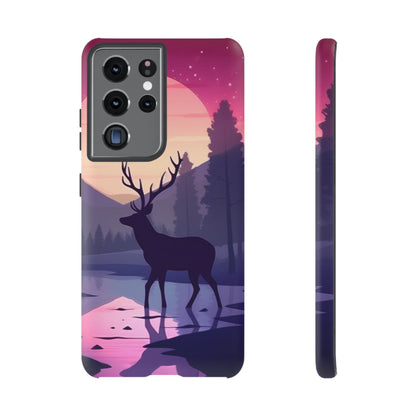 Twilight Elegance: Stag Reflection – Samsung Galaxy Case