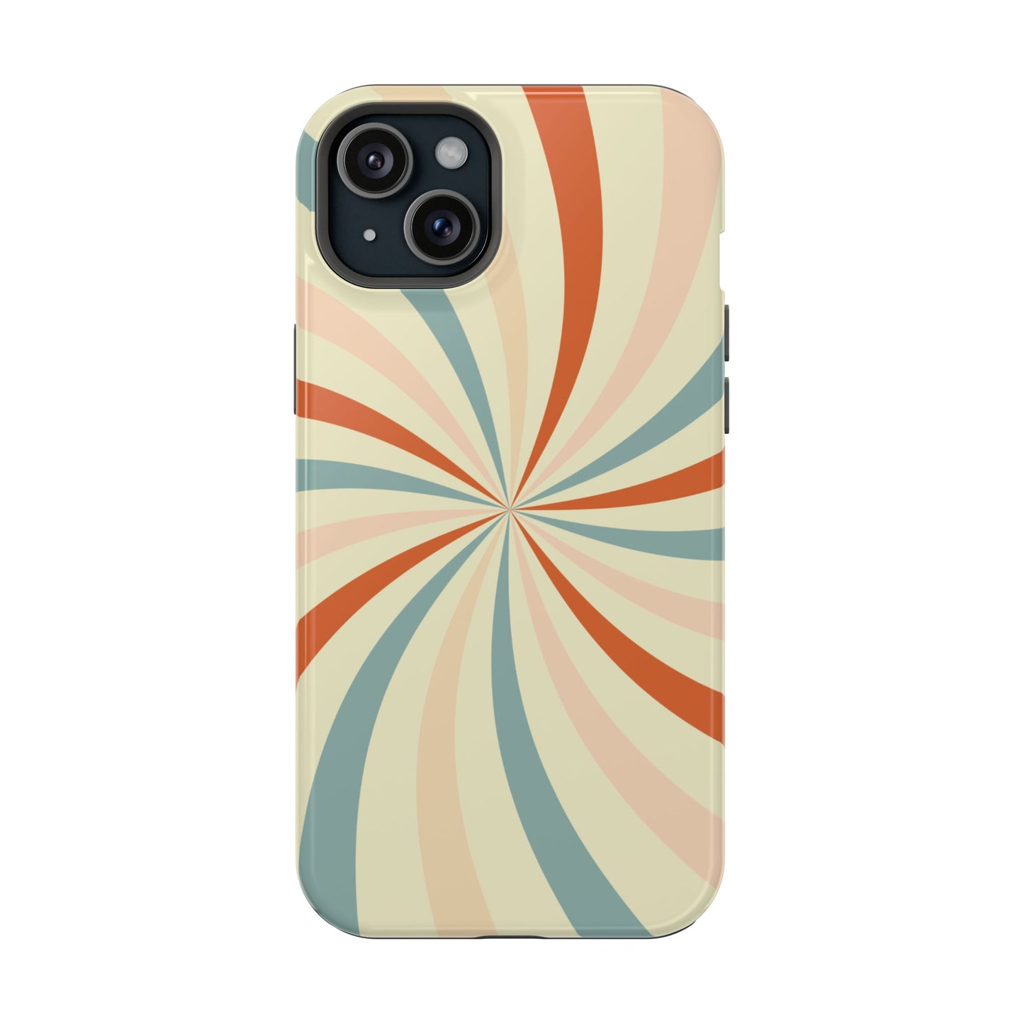 Retro Swirl MagSafe iPhone Case – Durable, Vintage-Inspired Design with Dual-Layer Protection