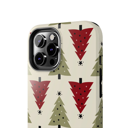 Retro Christmas Trees Pattern - iPhone Series Case