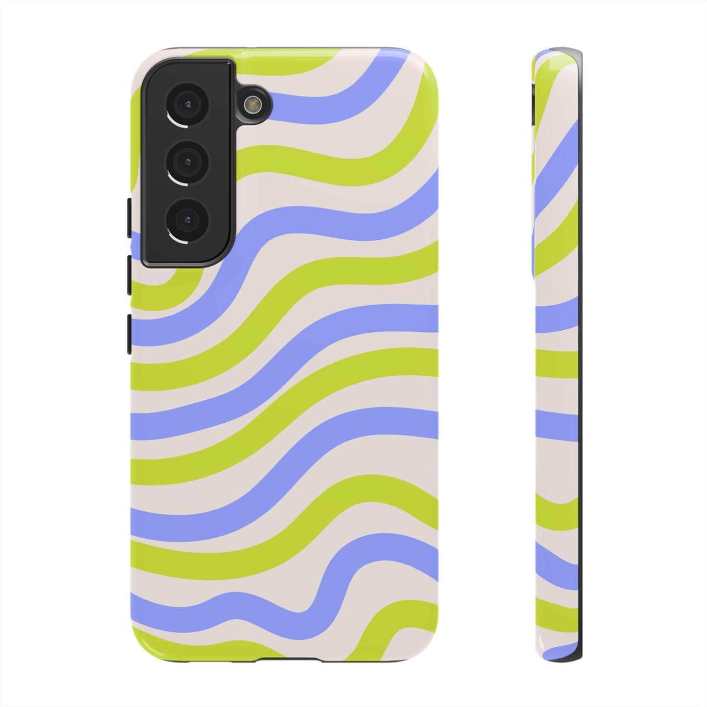 Neon Wave Samsung Galaxy Case – Bold Dual-Layer Protection with 70s-Inspired Vibe
