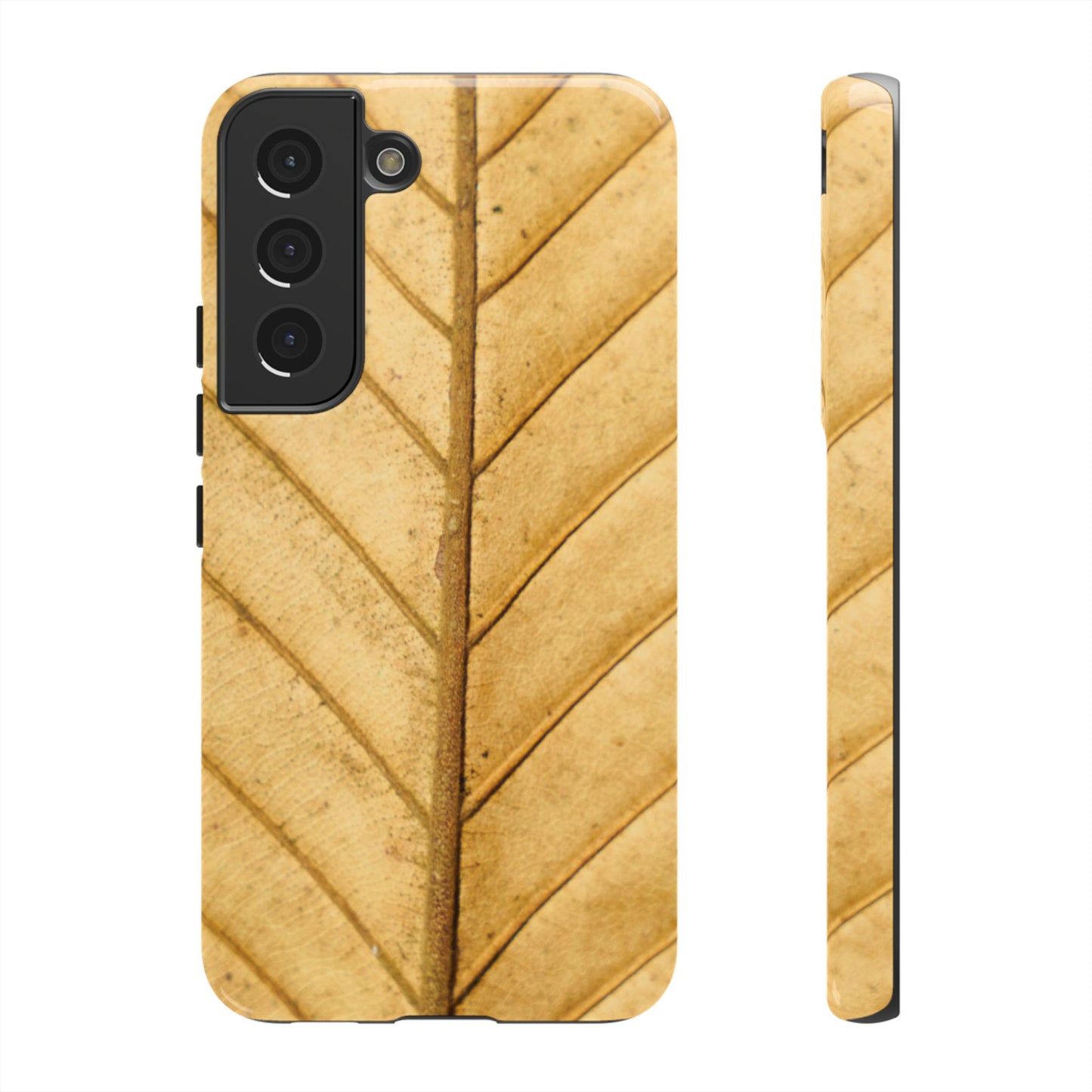 Golden Leaf Texture Samsung Galaxy Case – Minimal Nature