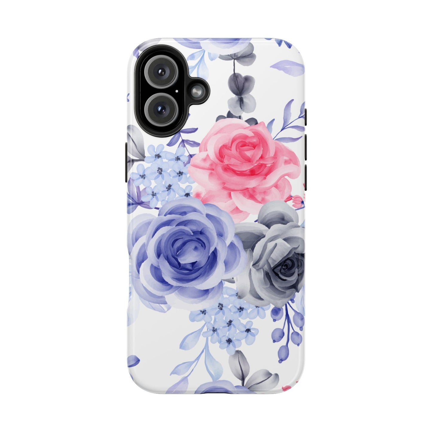 Elegant Blue Floral Watercolor Design – iPhone Case