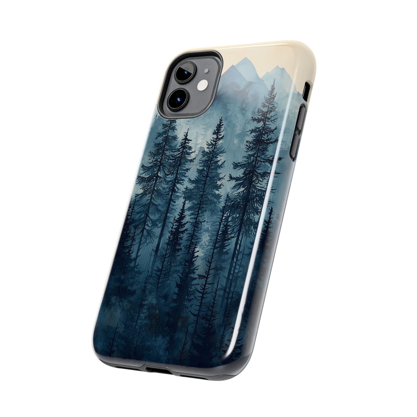 Misty Forest iPhone Case - Nature-Inspired Mountain Scene Protective Cover