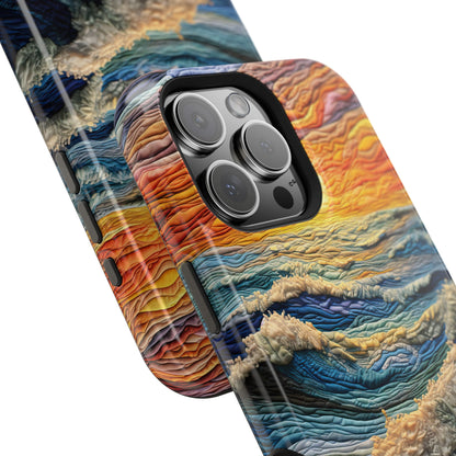 Ocean Sunset Tapestry Waves – MagSafe iPhone Series Case