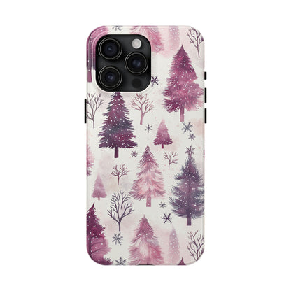 Winter Wonderland Purple Christmas Trees – iPhone Series Case