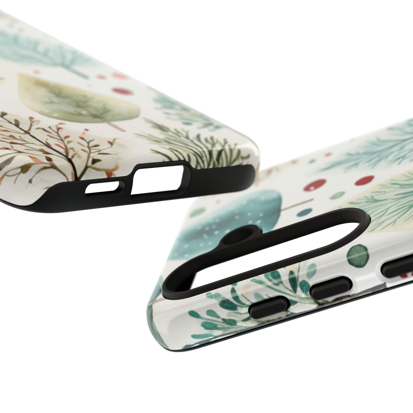 Watercolor Winter Trees Samsung Galaxy Case – Nature-Inspired, Holiday Theme Protective Cover