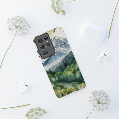 Watercolor Alpine Mountainscape - Samsung Galaxy Case